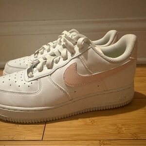 White and Pink Sneakers